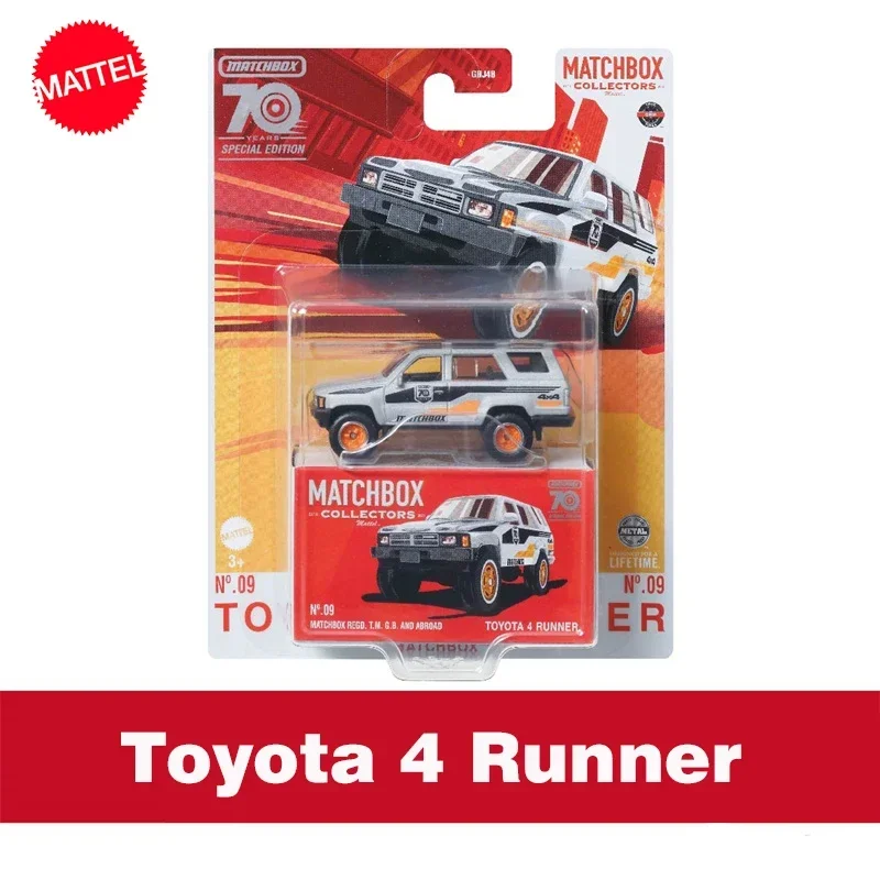 Original Mattel Matchbox Collector Car 70 Years Special Edition Toyota 4 Runner Vehicle Model Toys for Boys Birthday Fun Gift