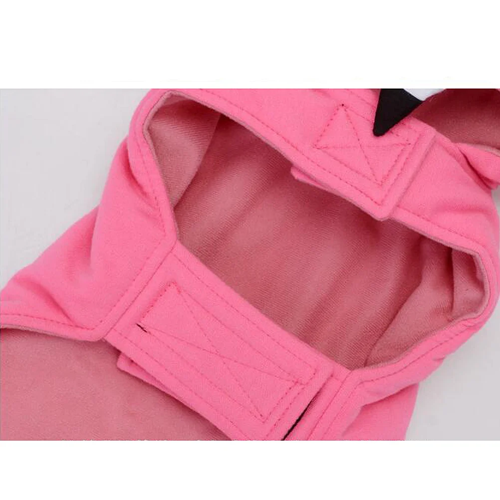 

Pet Cotton Hoodie Flamingo Pattern Thickened Dog Coat Warm Vest for Outdoor Use Rain Protection Belly Wrap Lightweight