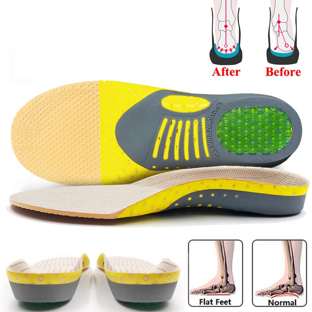 Insoles ที่ดีที่สุดสำหรับฟุต Orthopedic Valgus Insoles แม่แบบแบนเท้ารองเท้าวิ่ง Arch Support รองเท้าใส่ผู้ชายผู้หญิง