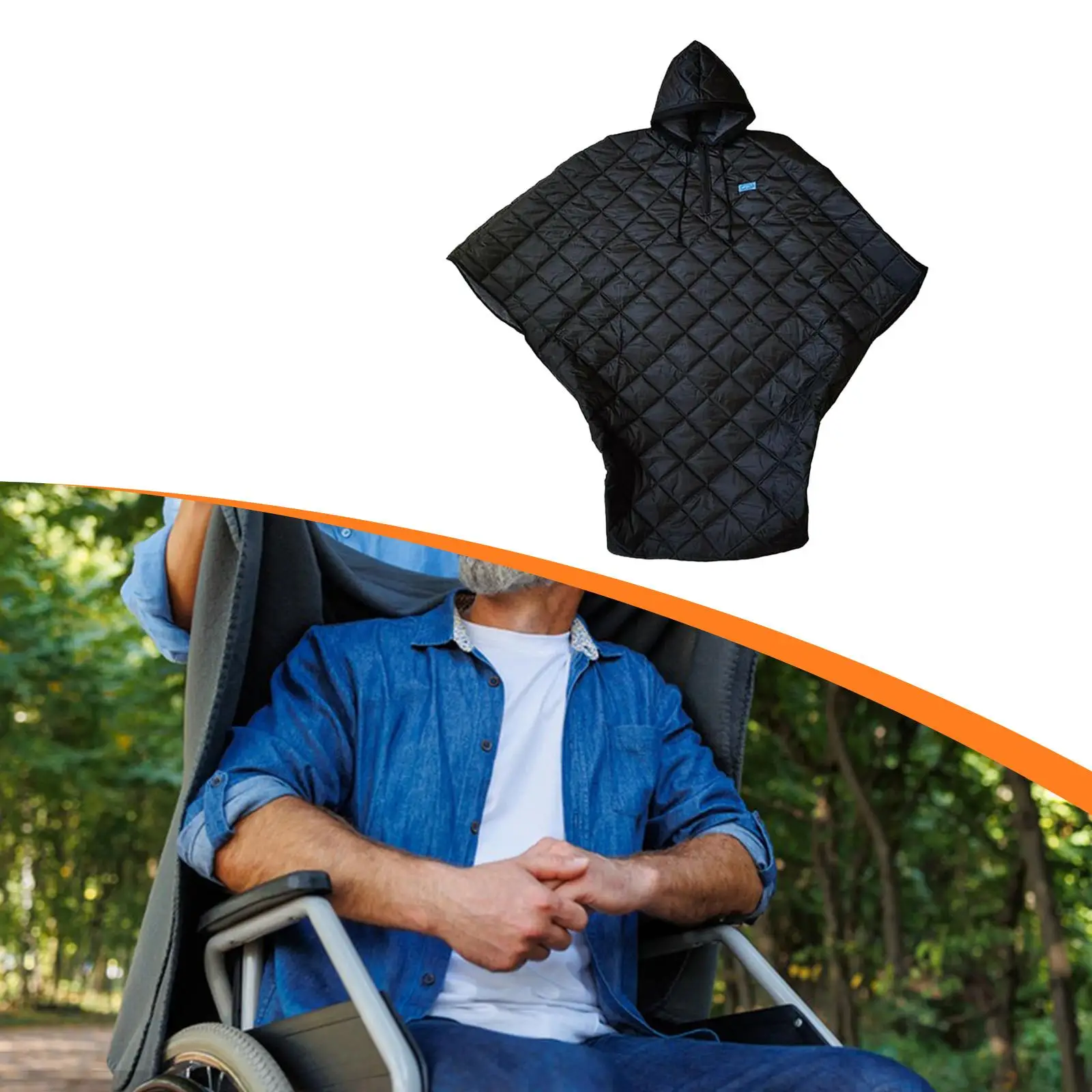 

Теплое одеяло для всего тела. Удобное водонепроницаемое теплое одеяло для защиты колена с шапкой-пончо.