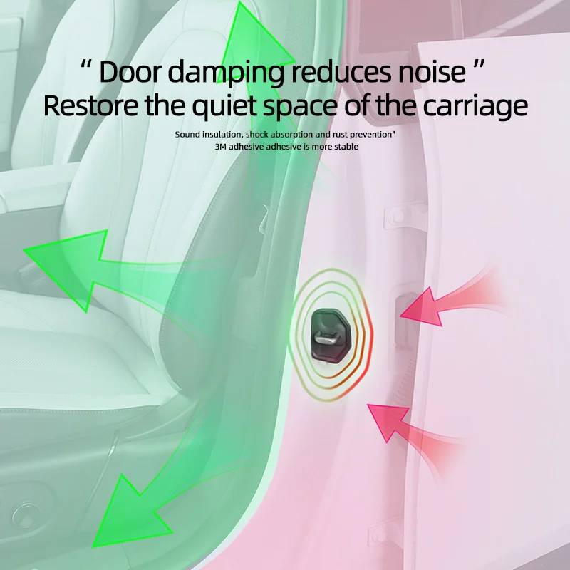 4pcs Silicone Car Door Lock Buckle Protection Cover Anti-collision,For Volvo S90 V90 V40 XC60 XC40 XC90 V60 S60 EX30 AWD Rdesign