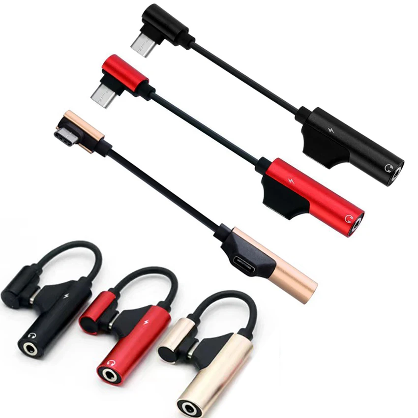 

2-In-1 Type C To 3.5mm Jack Aux Adapter type-C Jack Audio Cable Phone Accessories charge Adaptador USB Type-c Adapter HeadPhone