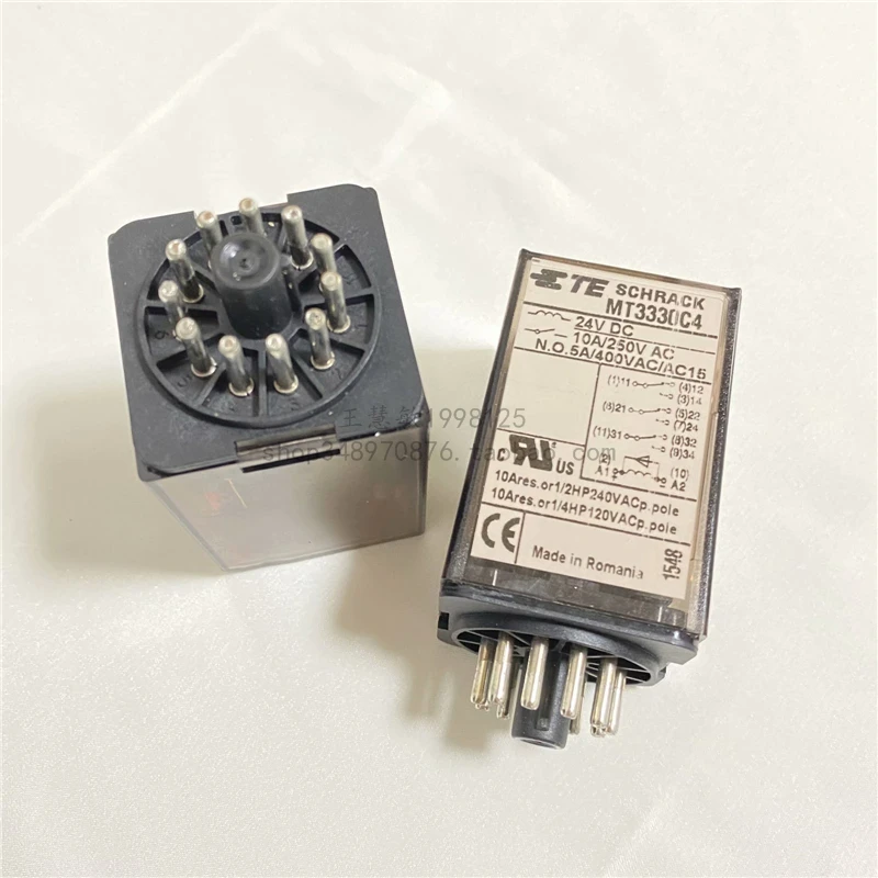 MT3330C4 TE non blocking power relay 10A 24VDC 11 pin 3PDT original factory genuine