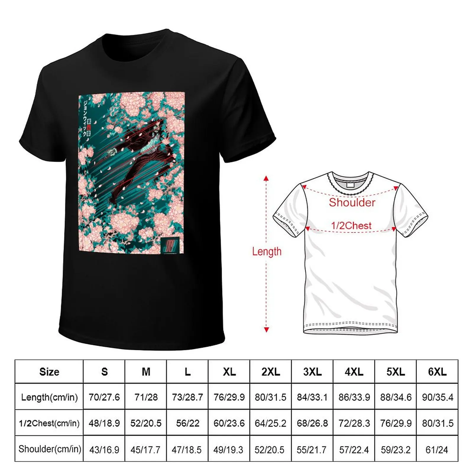 jw4 - John Wick: Chapter 4 - John Wick movie t -shirt T-Shirt Plus Size Basic Cotton T-Shirt
