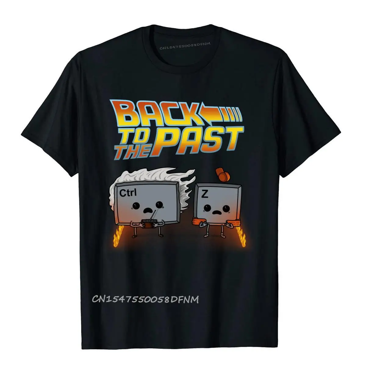 

Back To The Past Funny Tshirt Video Game Tops Shirt For Men Graphic Premium Cotton T Shirt Geek Short Sleeve Shirt