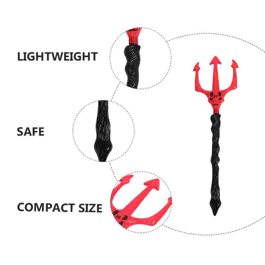 스레드 로드 고스트 트라이던트 시뮬레이션 소품, 플라스틱 코스프레 가짜 포크, 레드 무대 공연, 어린이 2 개