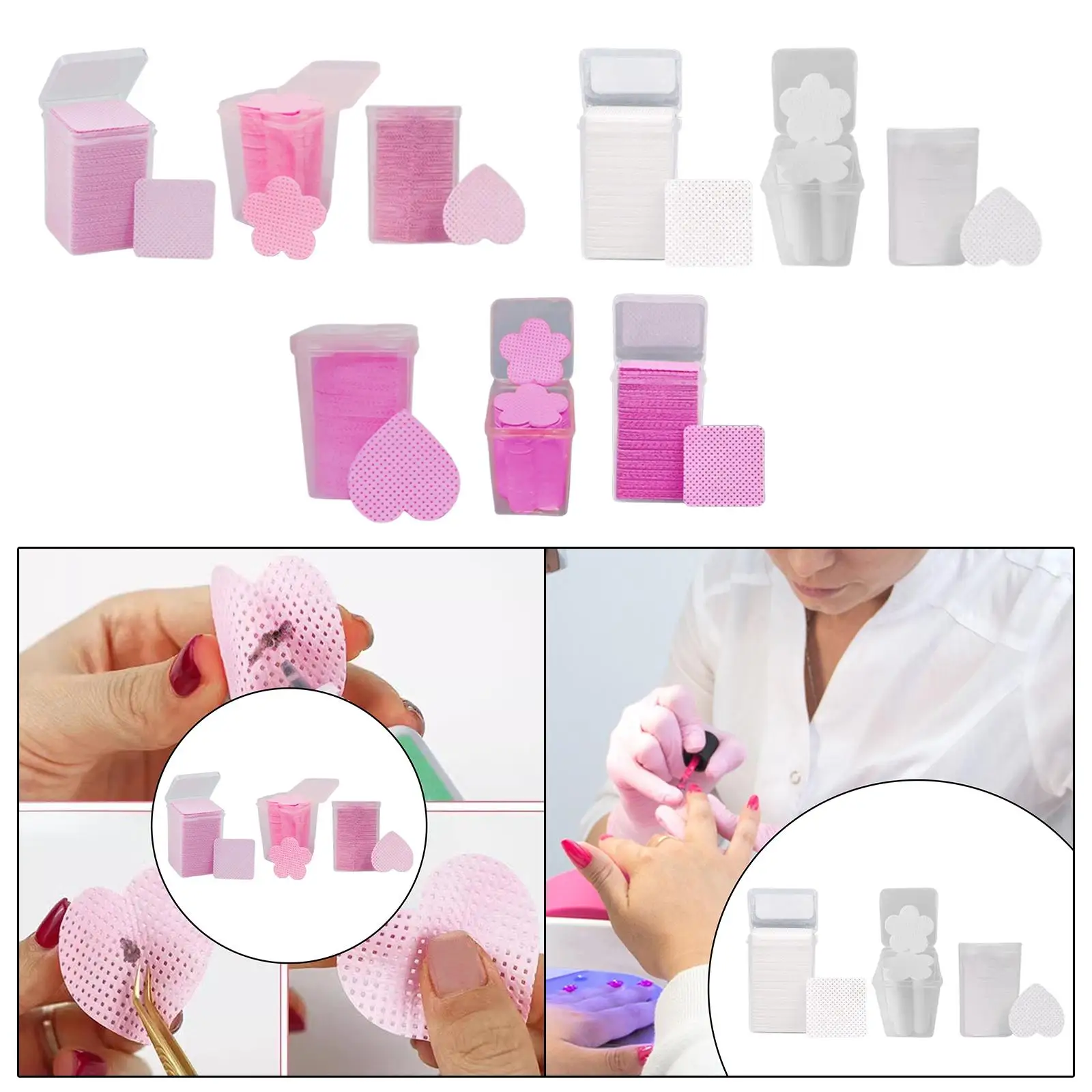 600 個のネイルワイプ グルークリーニングワイプ ネイルアート DIY 美容プロジェクト用