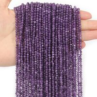 3mm 4mm Amethyst Natural Faceted Stone Beads Tiny Beadwork Loose Beads For Jewelry Making DIY Bracelet Accessories Wholesale