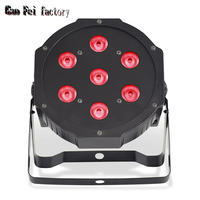 

LED Flat Par 7X12W RGBW Light For Christmas New Party Theater Wedding Stage Lighting