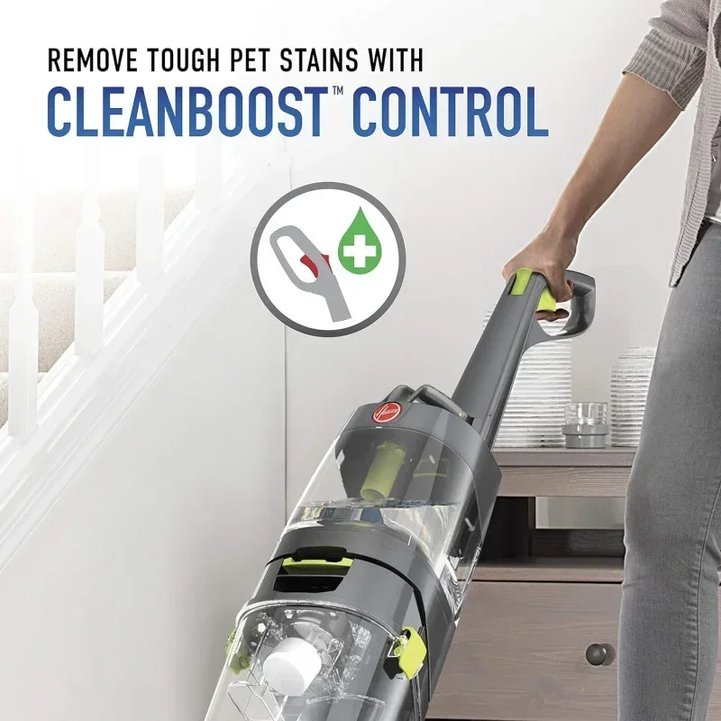 QWHoovvers Pro Clean Pet Upright Carpet Cleaner,Shampooer Machine For Home And Pets,FH51050,Grey