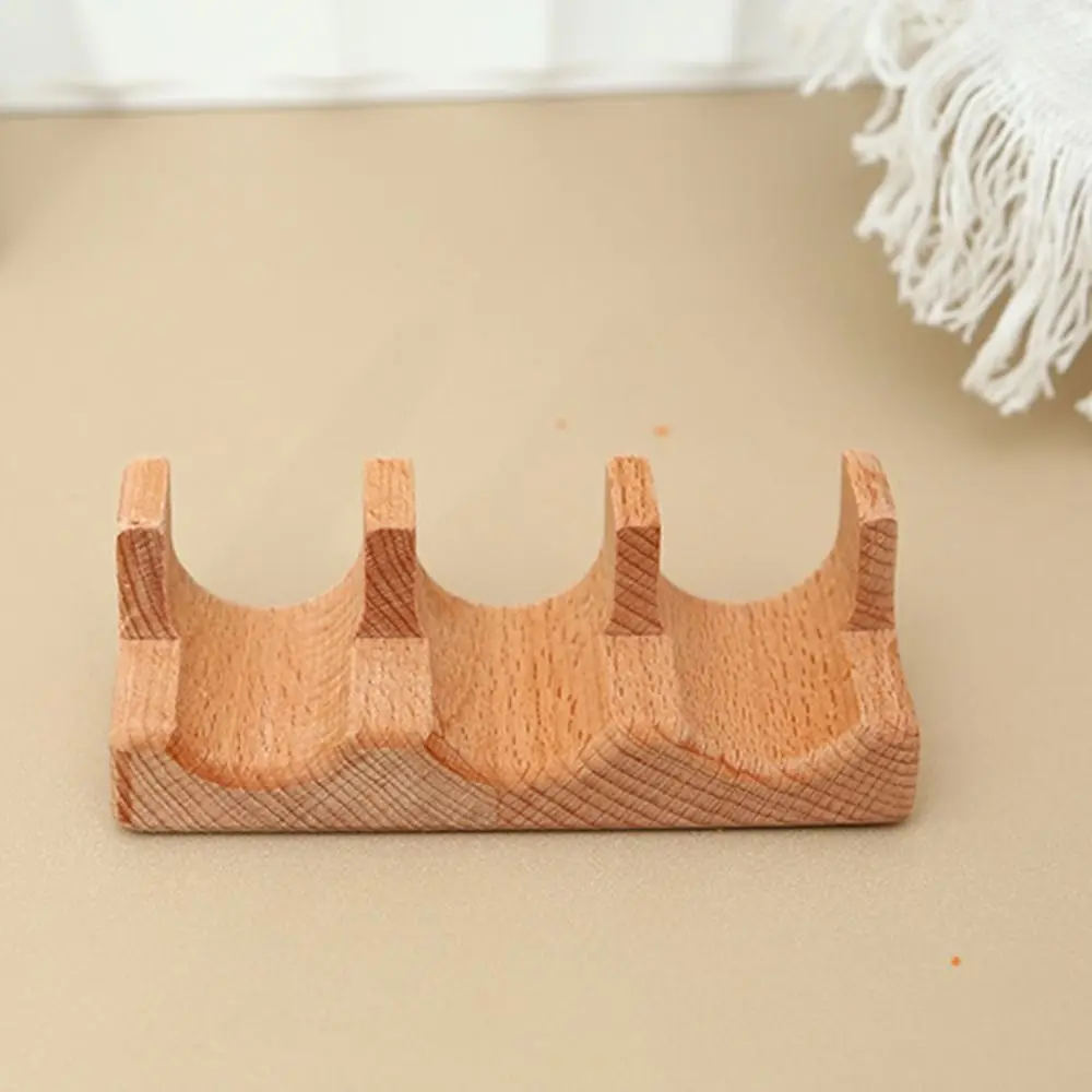 1/2/3/4/5 Slots Wooden Sushi Rack Japanese Style Multi Purpose Sushi Maker Holder U-shape Innovative Sushi Display Stand