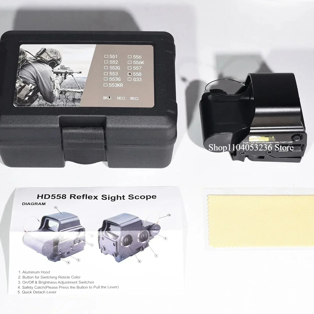 E * t * ch 553 556 558 المجسم الأحمر الأخضر نقطة البصر الصيد ريد دوت منعكس الادسنس Riflescope كوليماتور 20 مللي متر QD السكك الحديدية