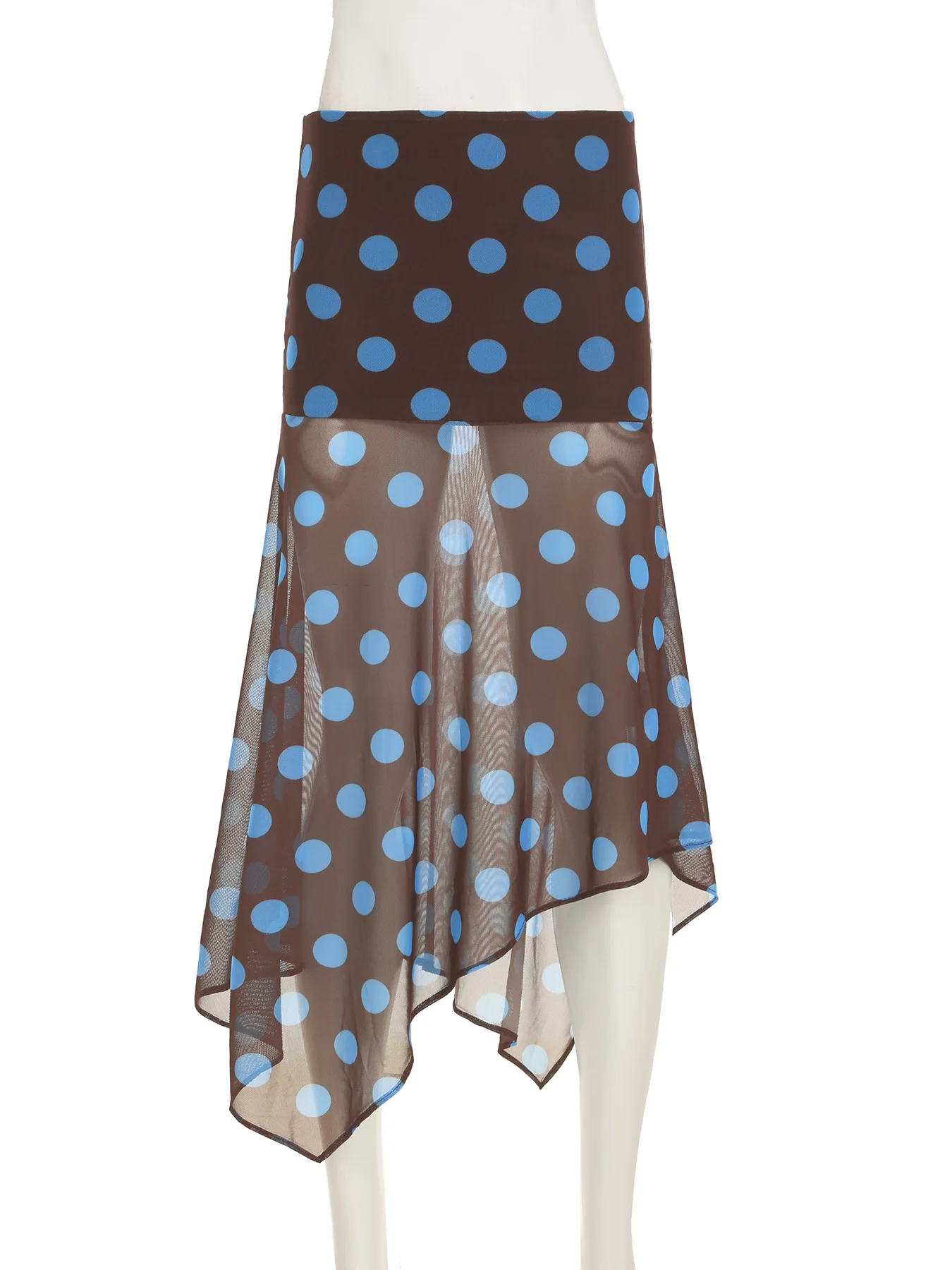 Ensemble haut col licou à pois pour femmes, dos nu, haut sans manches, Mini jupe fluide, costume élégant d'été, ensembles de mode pour dames, 2025