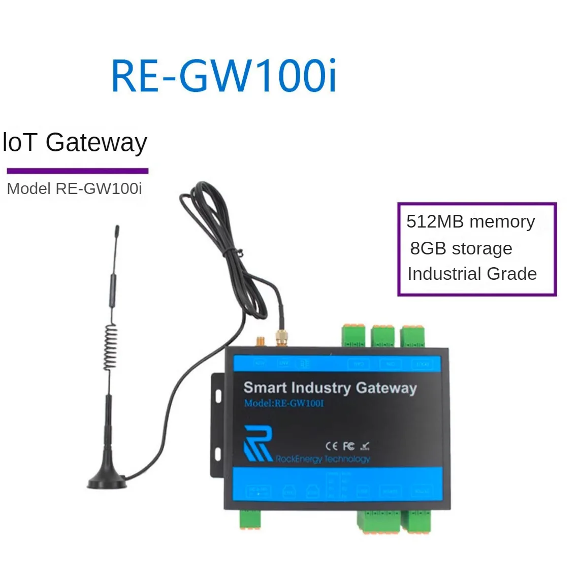 

RE-GW100i IoT 4G Шлюз Дані в облачный блок IoT Промышленный контроллер DTU Industrial Grade
