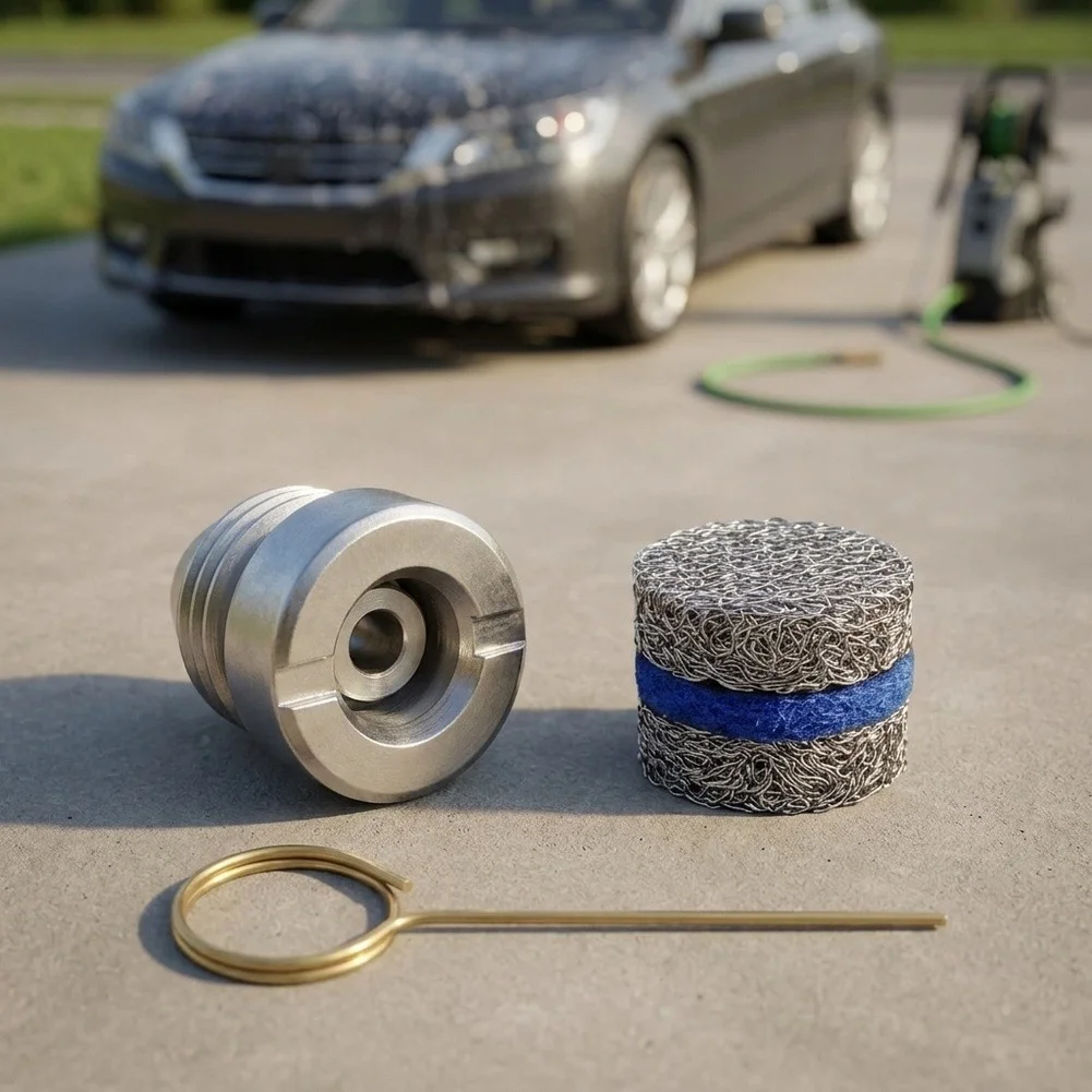 Pressure Washer Foam Nozzle Stainless Steel Brass Construction 3000 PSI Multi Layer Mesh Filter Kit for Car Wash