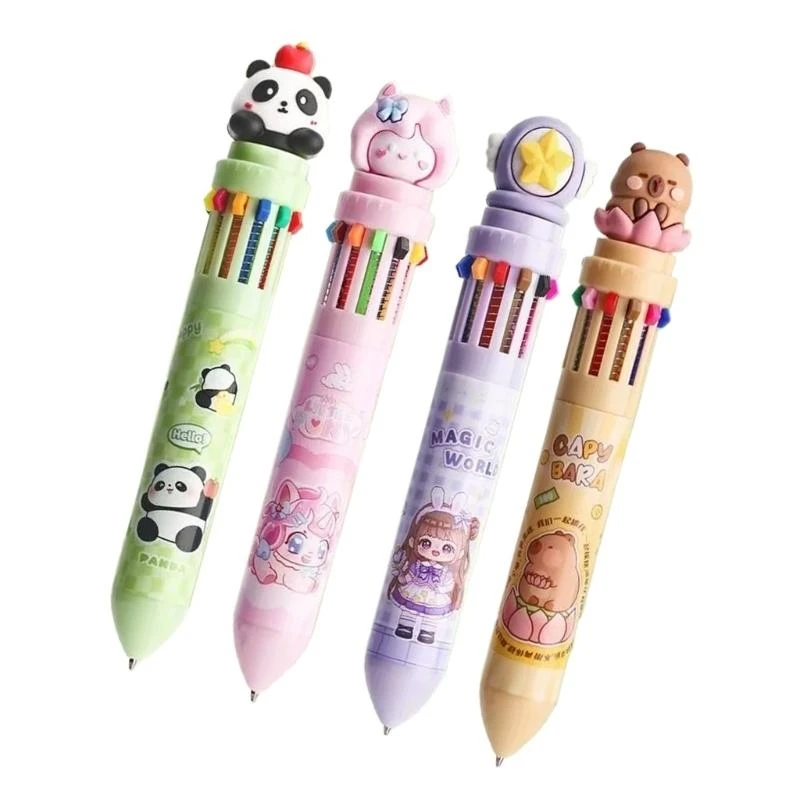 Многоцветная шариковая ручка 10/12 Цвета в одной выдвижной радужной ручке для записи