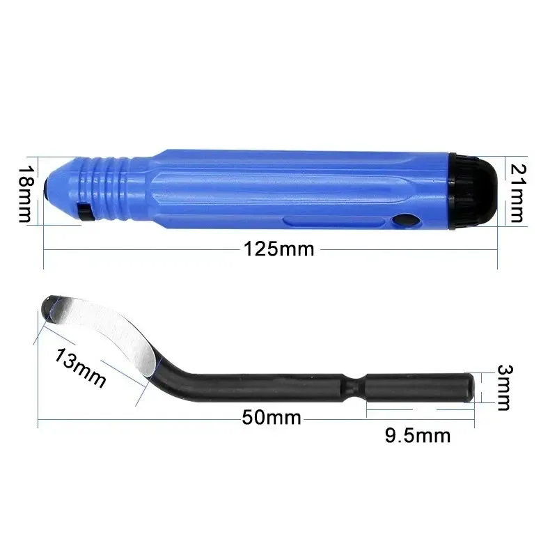 

Metal Repair Deburring Tool Kit Router Bit Rotary Deburr Blades Remover Hand DeburRed for Wood Plastic Handle Burr