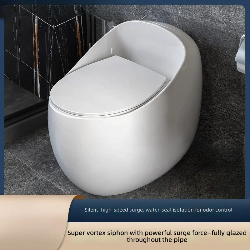 Siphonic Toilet, Silent Anti-Odor Large Anti-Clog Bathroom Fixture, Home Hotel Use