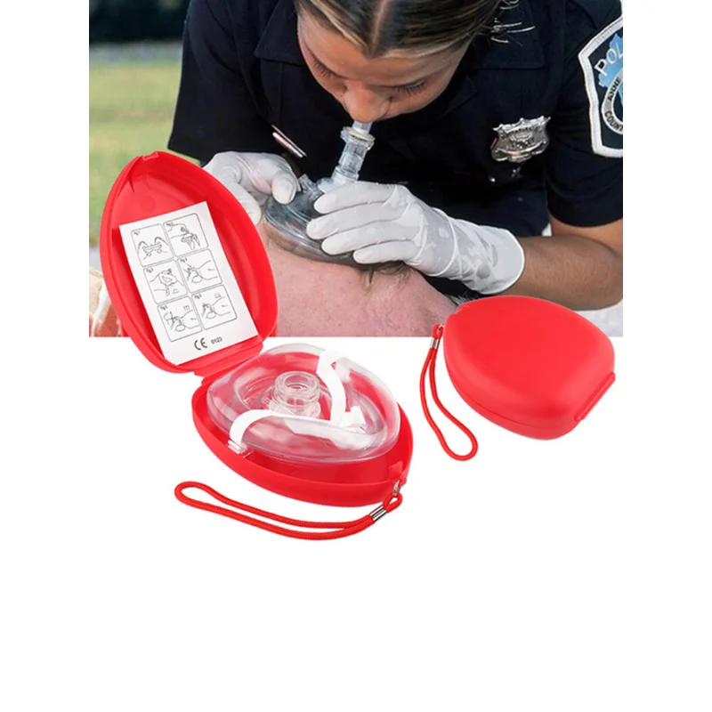 1Pc Artificial Respiration One-Way Breathing Valve Mask First Aid CPR Training Breathing Mask Protect Rescuers Mask Tools