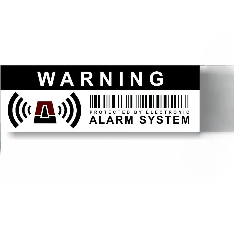 

New Security Alarm Warning Sign Stickers for Internal and External use - Protection for Home car. Weatherproof 15cm PVC KK