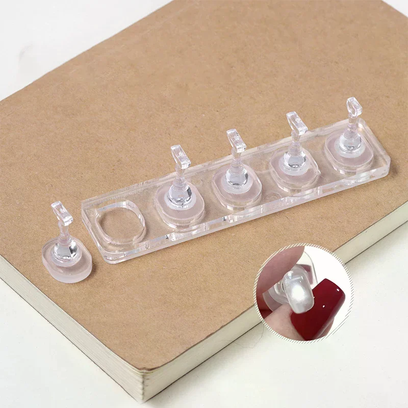 Bandeja de práctica de uñas acrílicas, tablero de extensión de uñas no magnético para entrenamiento de uñas, soporte de exhibición y secado de uñas de Gel multiusos