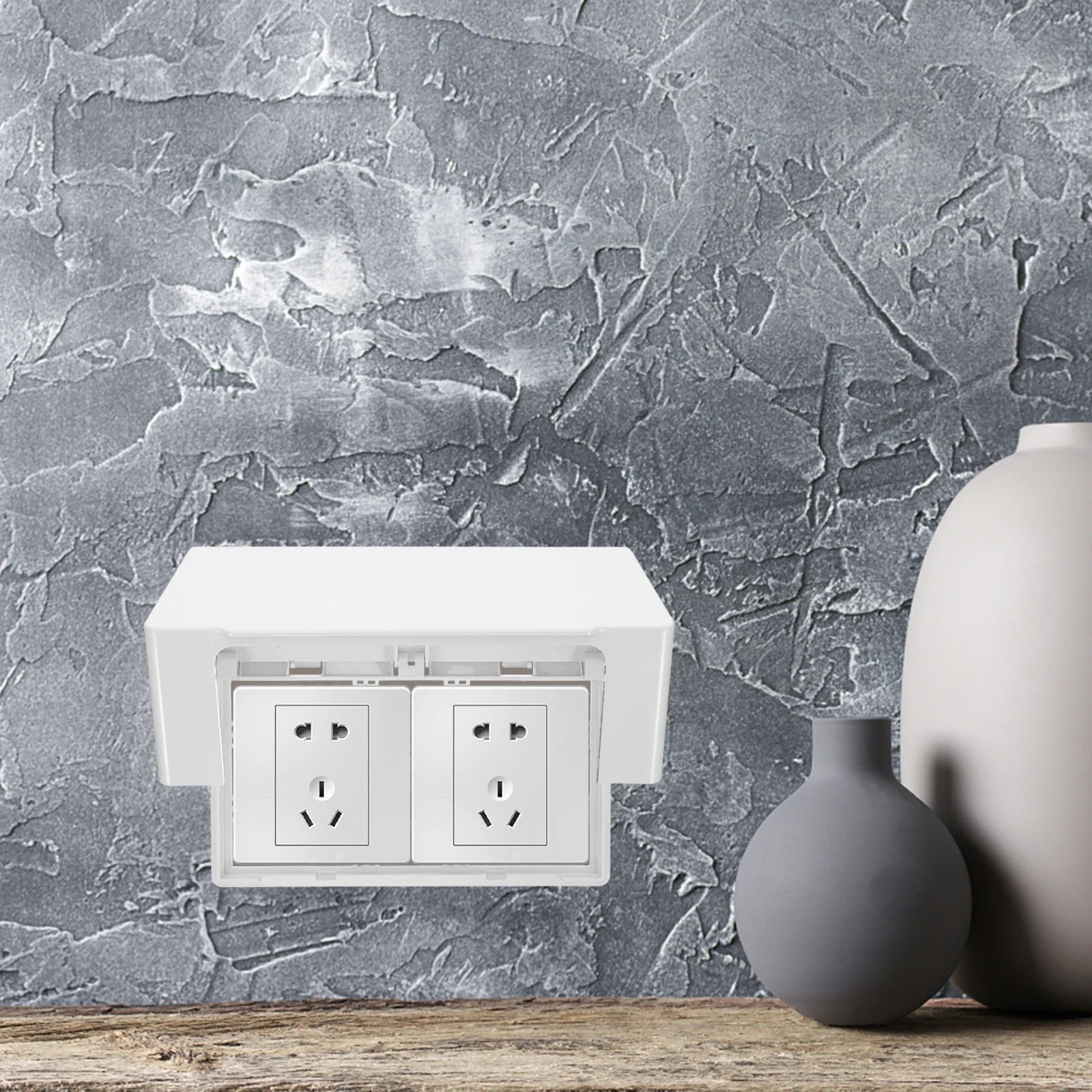 

2Pcs Bathroom Outlet Cover Waterproof Reusable Socket Protector for Multiple Power Cables Outdoor Indoor Use Wall Plug Safety