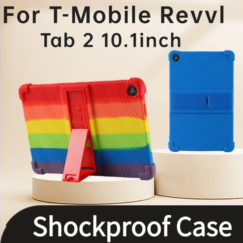 

Shockproof Case for T-Mobile Revvl Tab 2 10.1inch Tablet Case, Stand Silicone Soft Support Case for T-Mobile Tab2Protective Case