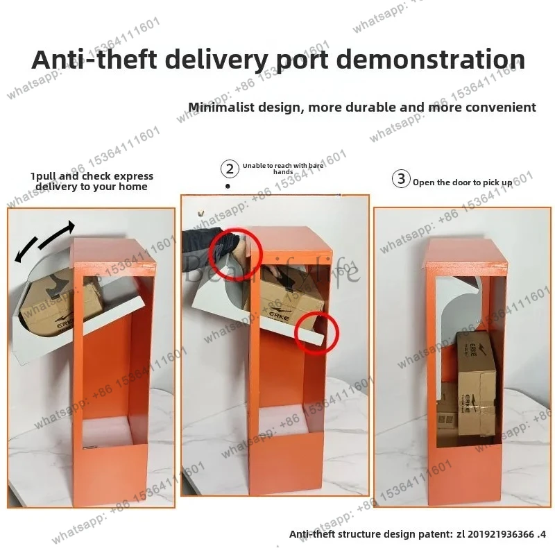 Home Delivery Cabinet Office Anti-theft Inbox Stainless Steel Storage Express Box