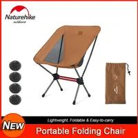 Naturehike Outdoor Ultralight Portable Folding Chair 7075 Aluminum Heavy Duty Folding Camping Moon Chair Tear Resistant Fabric