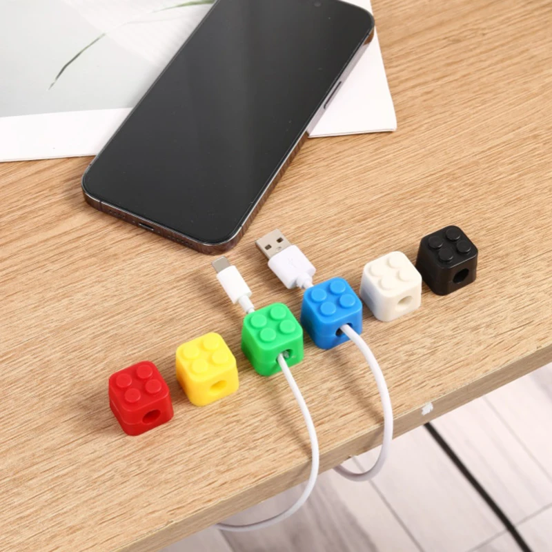 6Pcs/set Colorful Magnetic Cable Organizer Holder Adhesive Wire Keeper Cord Cable Clips For Home Office Under Desk Management