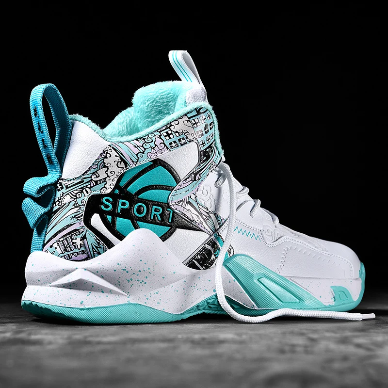

Men's Basketball Shoes Winter 2025 New Casual Running Sports Cotton Shoes Men's Fleece-Lined Warm High-Top Sneakers