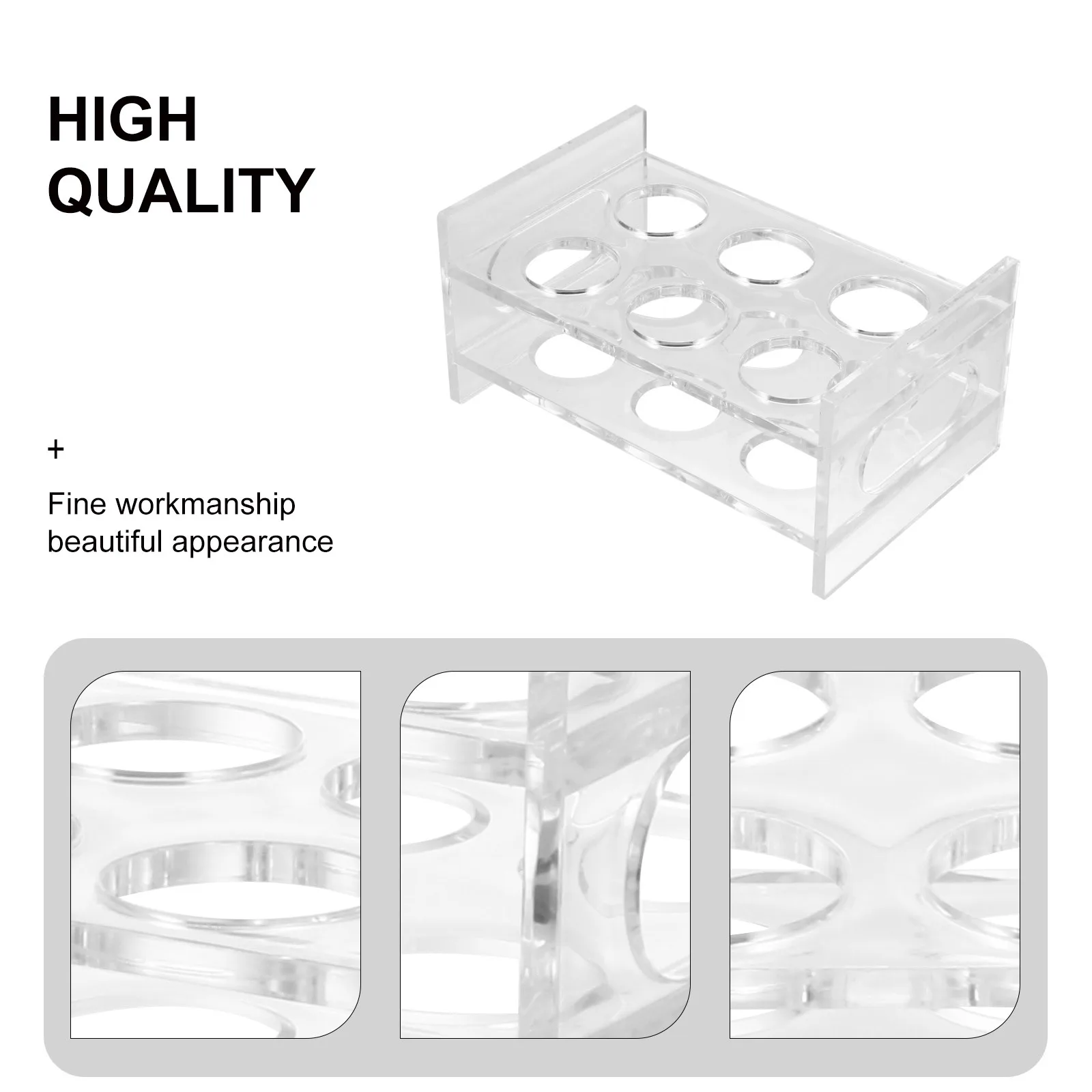 

Round Shot Glass Holder Acrylic Transparent Liquor Cup Rack Portable Lightweight Bar Drinkware Storage Organizer
