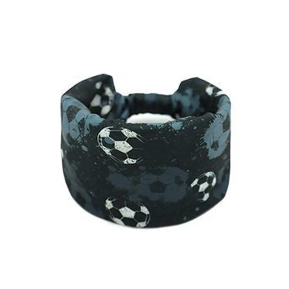 

Спортивная повязка на голову с футбольным принтом, в богемном стиле, винтажная, с узлом, эластичная, широкая, в виде тюрбана, аксессуар для волос