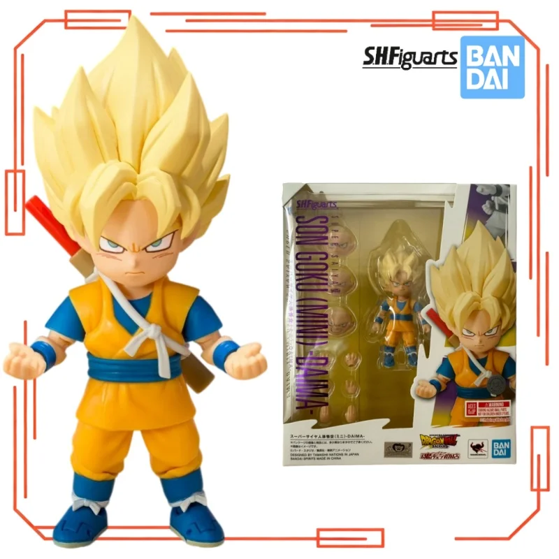 Figura de acción de anime de la serie Dragon Ball, Son Goku Super Saiyan (miniatura), modelo de juguete coleccionable de la marca Bandai S.H.Figuarts, ideal para exhibir y como regalo.