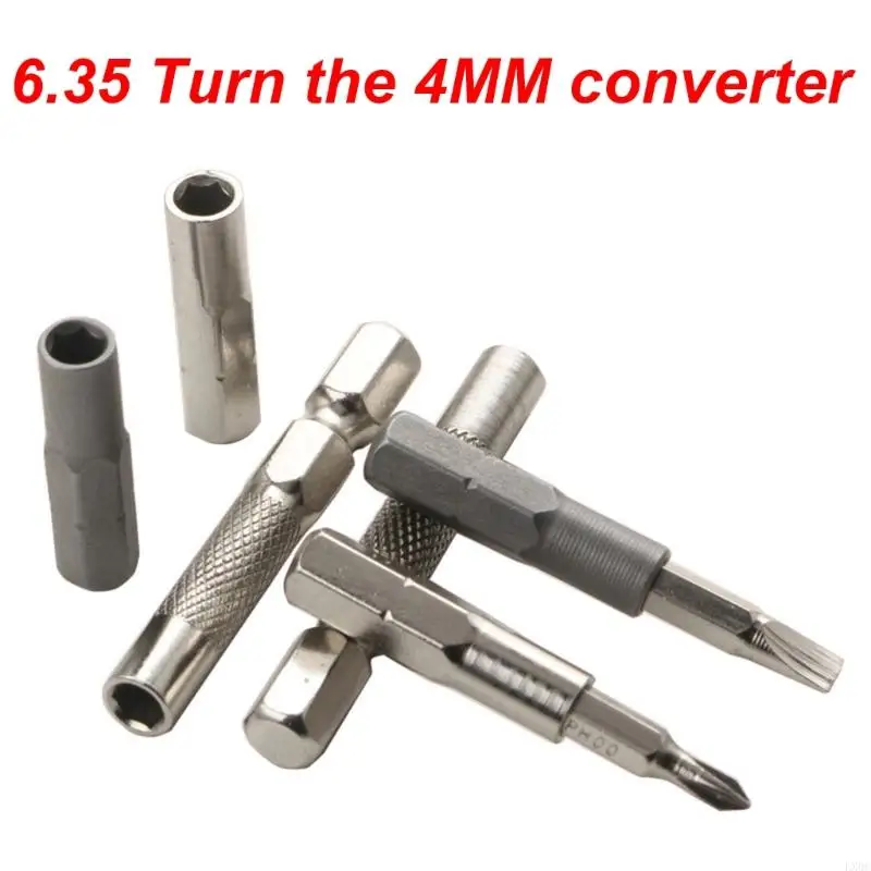 Bộ chuyển đổi bit thực tế LX0C 1/4 inch đến 4mm để dễ dàng tương thích công cụ 6pcs