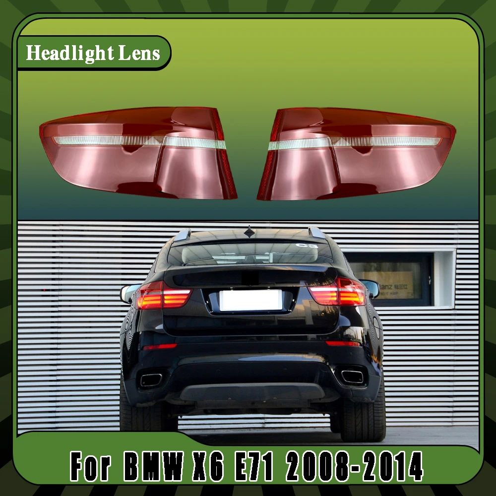 

For BMW X6 E71 2008-2014 Car Accessories Rear Outer Taillight Shell Tail Lamp Cover Turn Signal Stop Light Mask Plexiglass