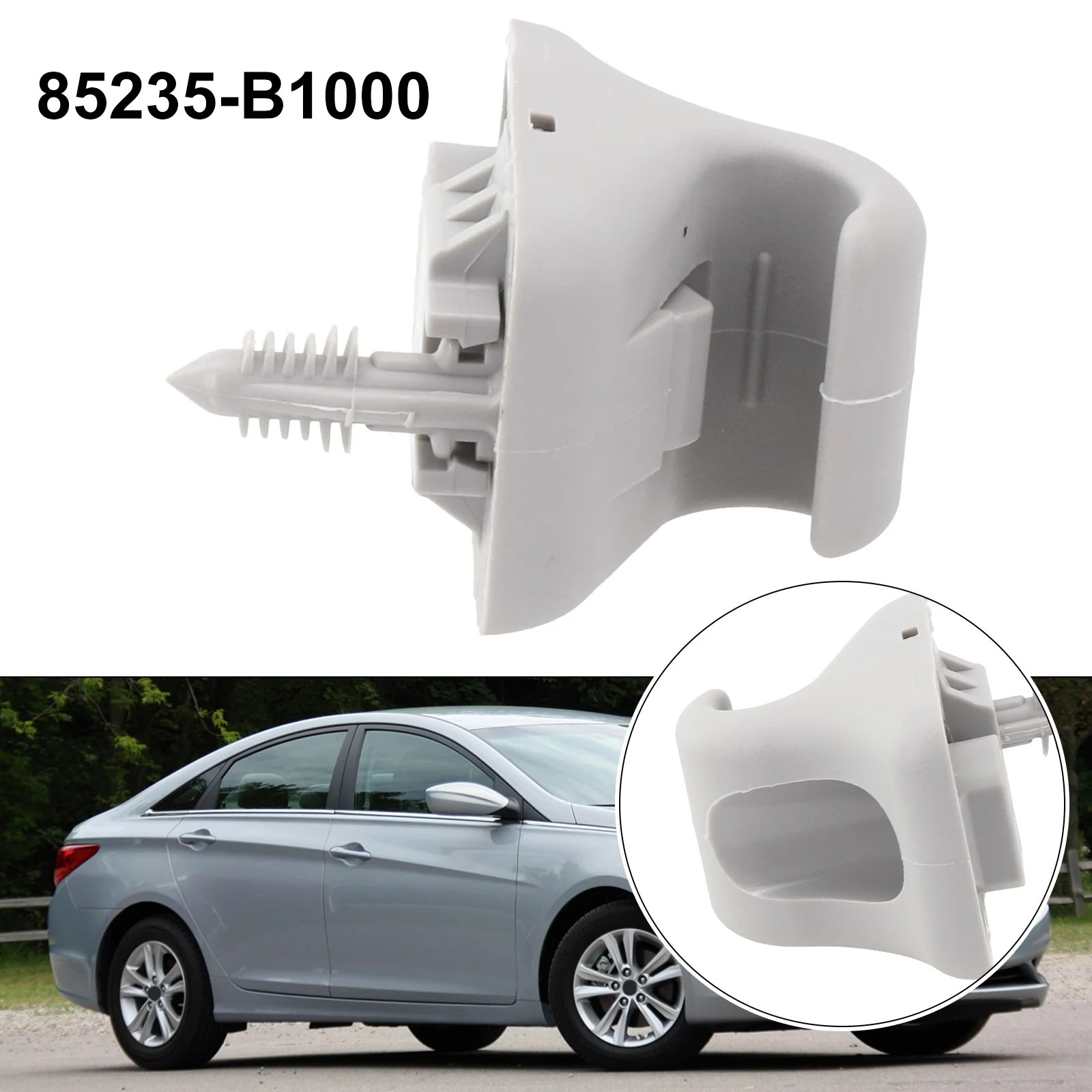 1pcs Gray Plastic Sun Visor Retainer Clip For Hyundai Elantra Sonata Getz Ioniq 85235-B1000 Direct Replacement Car Accessories