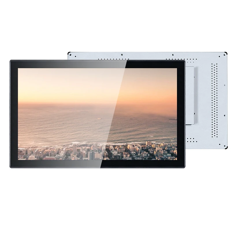 Industrielle Metall gehäuse eingebettete Installation 21,5 Zoll industrielle robuste kapazitive Touchscreen monito