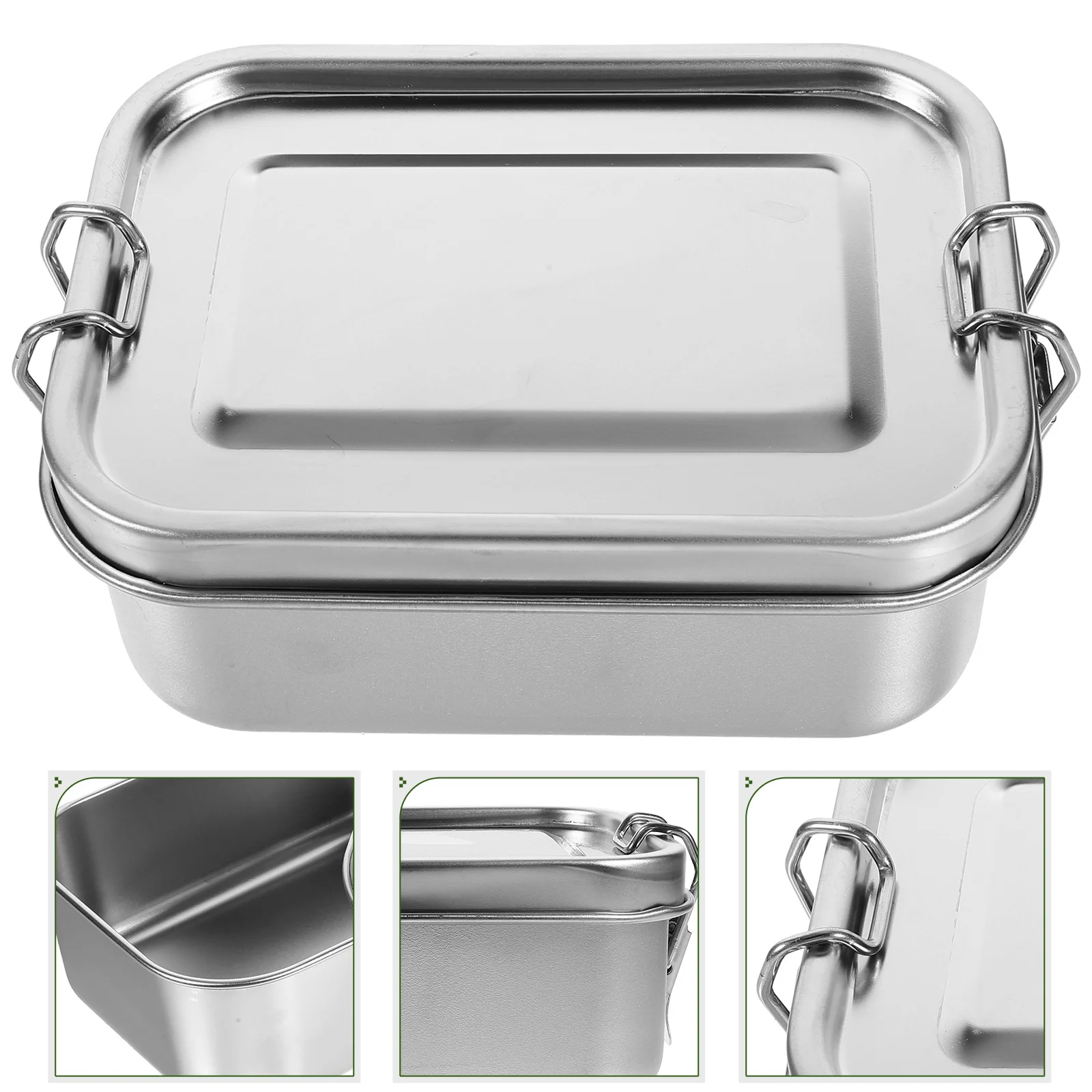 

Stainless Steel Lunch Box Container Storage Holder Students Sealing Food Rice Bento Lunchbox