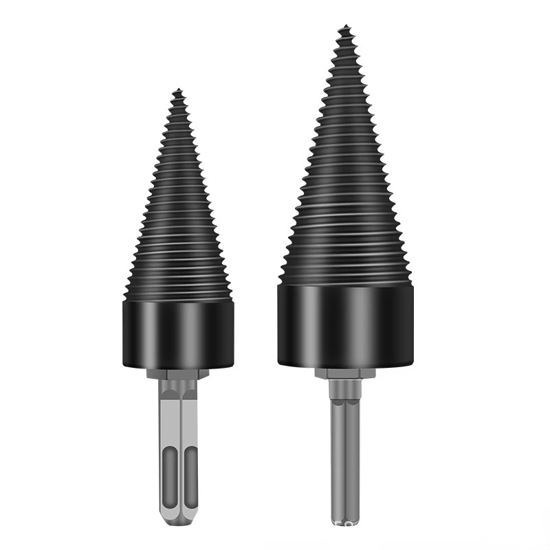 32/42mm Wood Drill Bit Twist Firewood Splitting Drill Bit Wood Splitter Screw Cones Bit Square Round Hexagonal For Hammer Drill