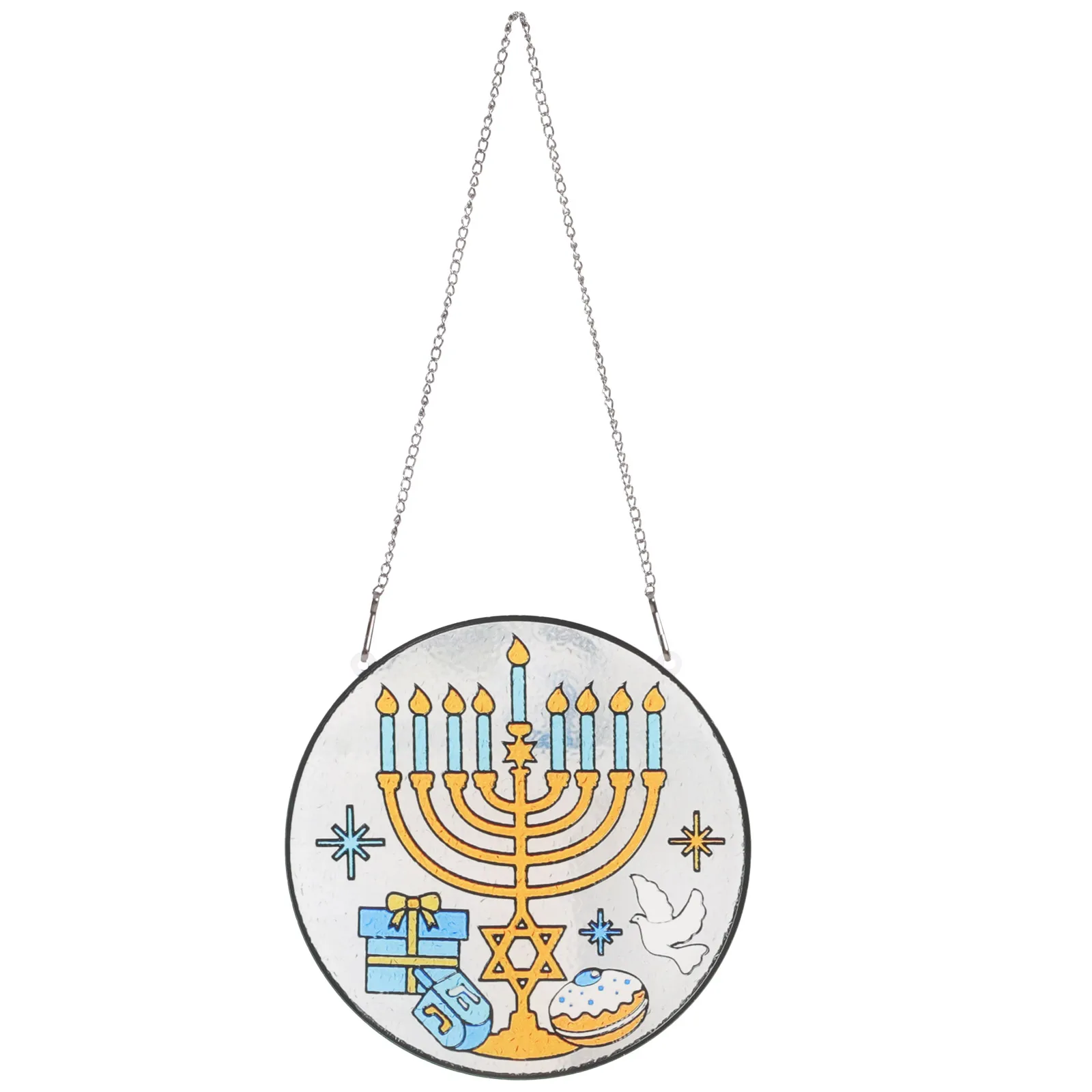 

Creative Hanukkah 8 Colors Suncatcher Hanging Acrylic Pendant Window Decorations Window Suncatcher