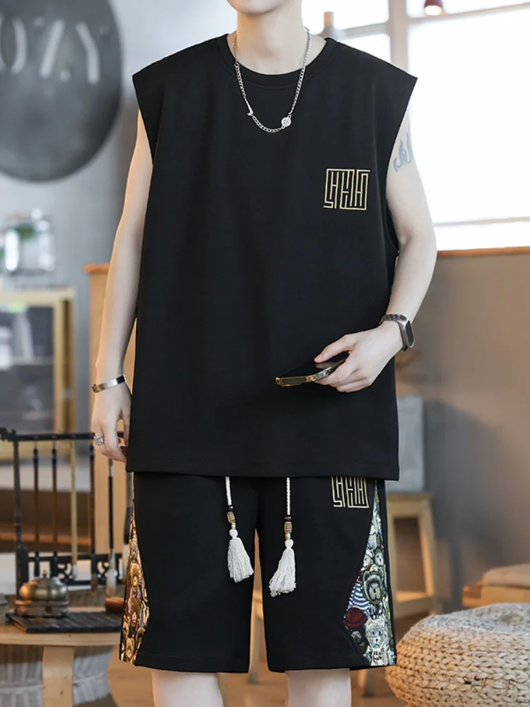 

Новый комплект спортивных жилетов Spor Svel для мужчин 2024 года: дышащий, легкий, летний, модный, молодежный, с анималистическим принтом