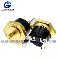 1PCS KSD-301 M4 Copper Screw Thermostat Bimetallic 40C-150C Degree 10A 250V Normally closed 40C 45C 55C 65C 75C 90C 130C 150C