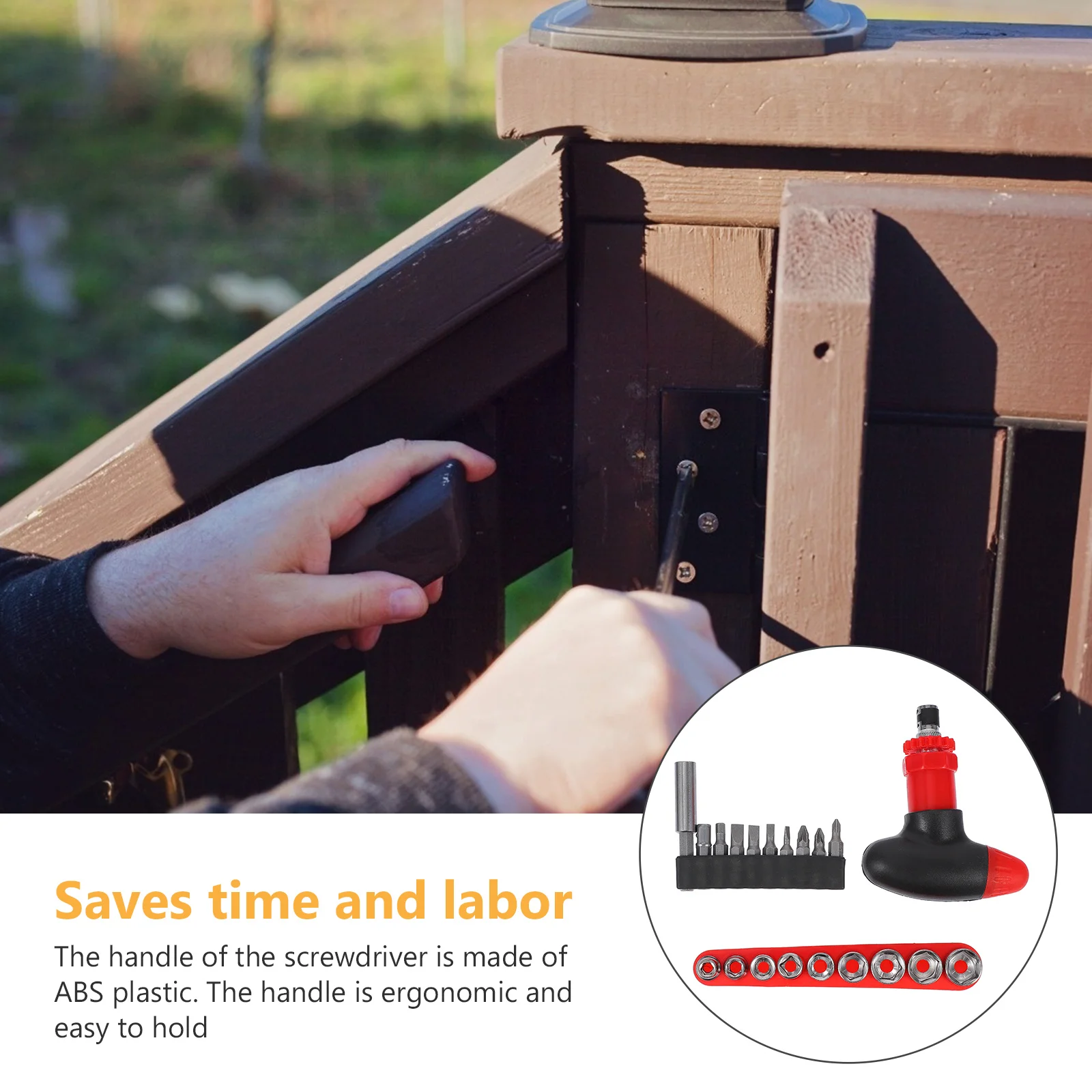 

1Set T-Handle Ratchet Wrench Screwdriver Set High Hardness Corrosion Resistant Mechanical Maintenance Ratchet Screwdriver