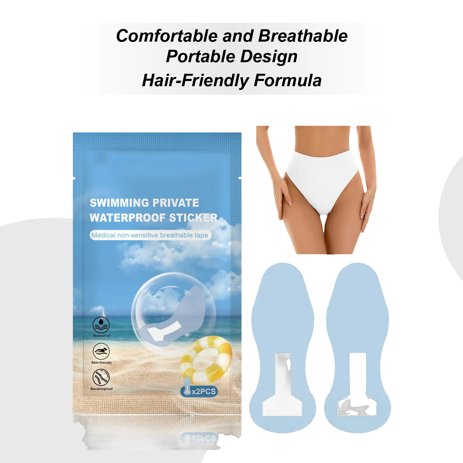 

Swimming Private Stickers Swimming Trunks Stickers Swimsuit Panty Liner Underwear Sanitary Strip Skin Friendly Nursing Swimsuit