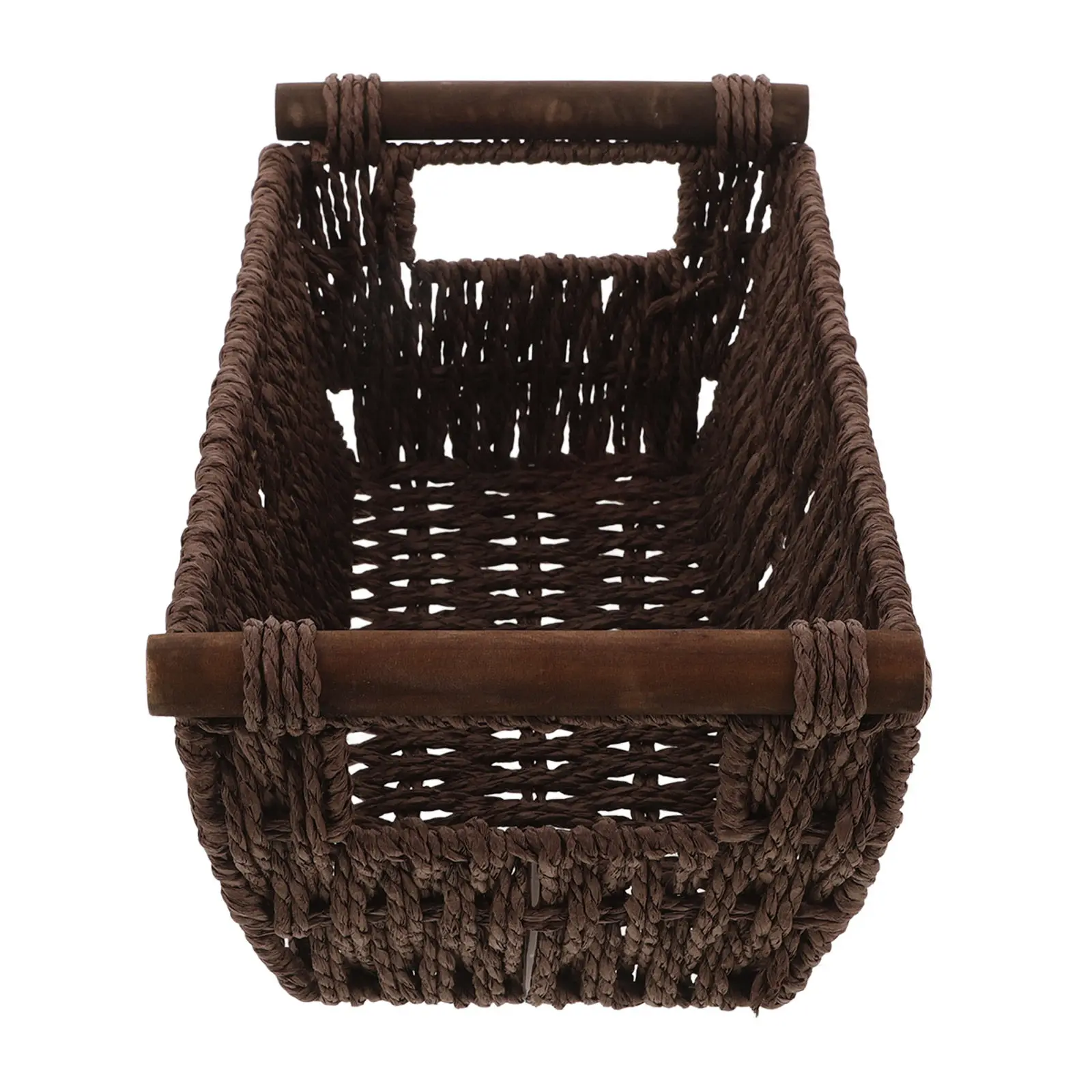 

Большая плетеная корзина для хранения ручной работы из бумажной веревки, настольный органайзер для офисных работников, студентов, домашнего использования, для закусок и фруктов