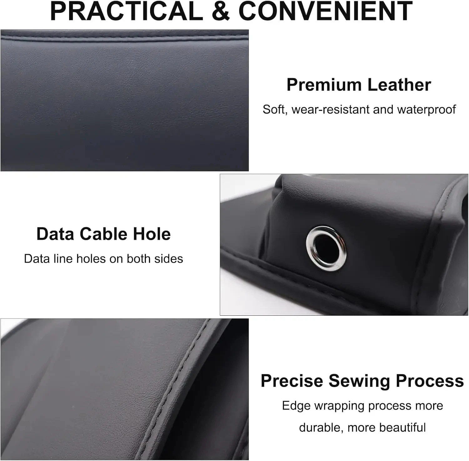 Car Seat Gap Box PU Leather Large Capacity Multifunctional Storage Miscellaneous Storage Box with Installation Gap Filling