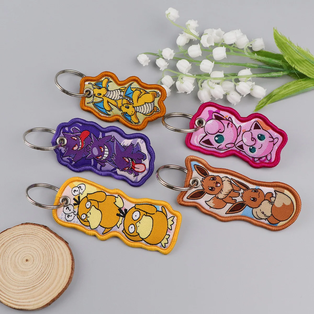 1PCS Cute Monsters Cartoon Keychain for Motorcycles Key Ring Women Men Key Tags Key Fobs Holder Accessories Jewelry Gifts - view 4