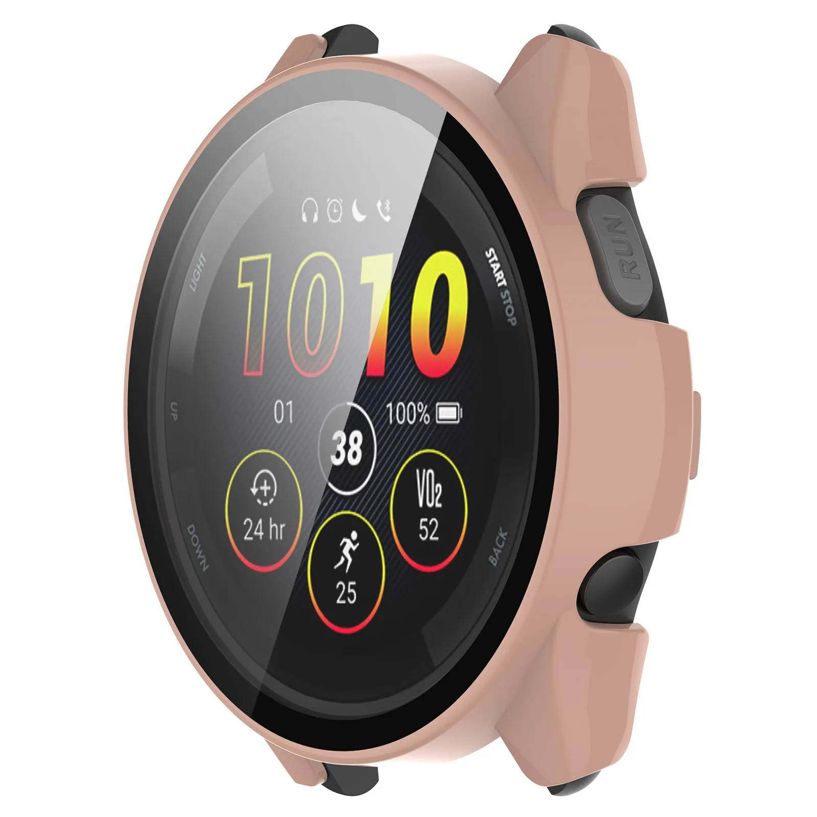 2-in-1 Watch Case+Tempered Glass For Garmin Forerunner 165 PC Hard Cover With Screen Protector Film For Forerunner 165 Music