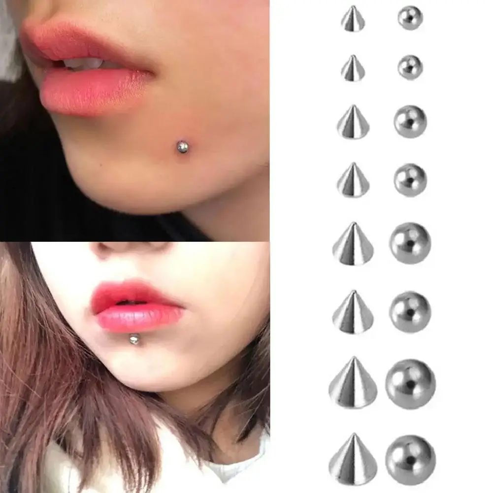 Non Piercing Lip Nails Sticker Selfadhesive Waterproof Reusable Fake Lip Nail Eyebrow Nose Body Belly Button Jewelry